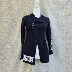 MARIONS Stylish Black Women's Blazer with Unique Zipper Design